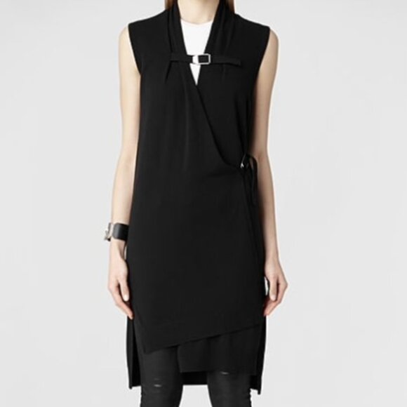 All Saints sleeveless long vest/dress - Picture 1 of 3